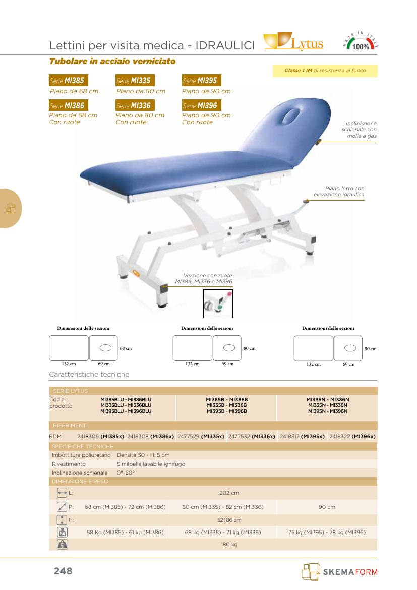 Moretti – LETTO VISITA LYTUS IDR. LARGE C/R BIANCO