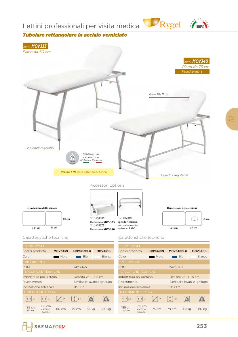 Moretti – LETTINO RYGEL FISIO – ITALY – BIANCO