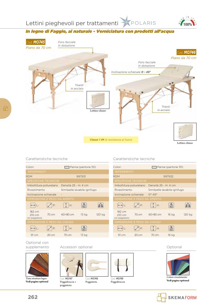Moretti – LETTO LEG.PIEGH.REG.C/ALZAT.70CM POLARIS