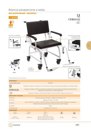 Moretti - BILANCIA A SEDIA BARIATRICA PROF.300 KG