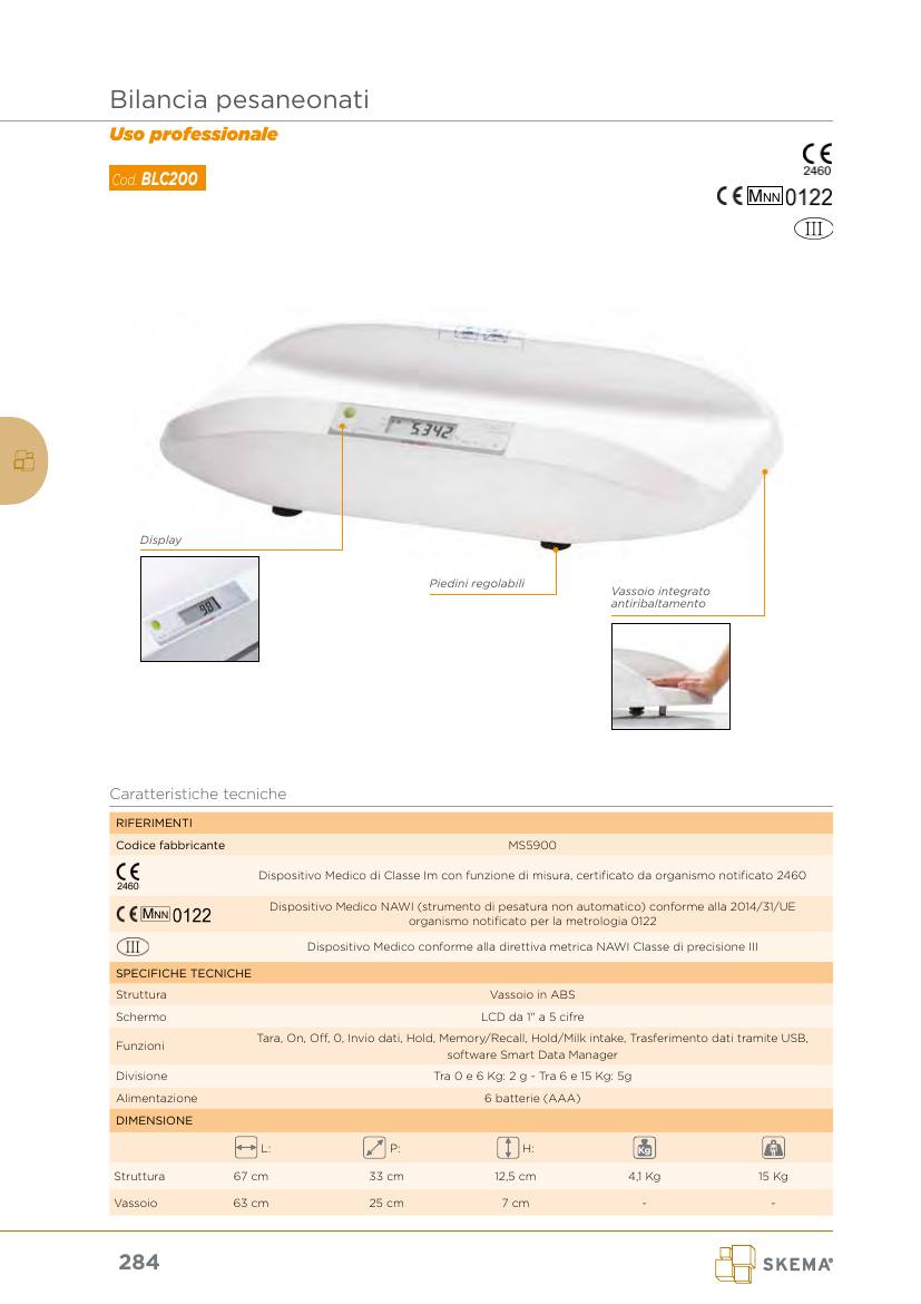 Moretti – BILANCIA PESANEONATI ELETTRONICA 15 KG