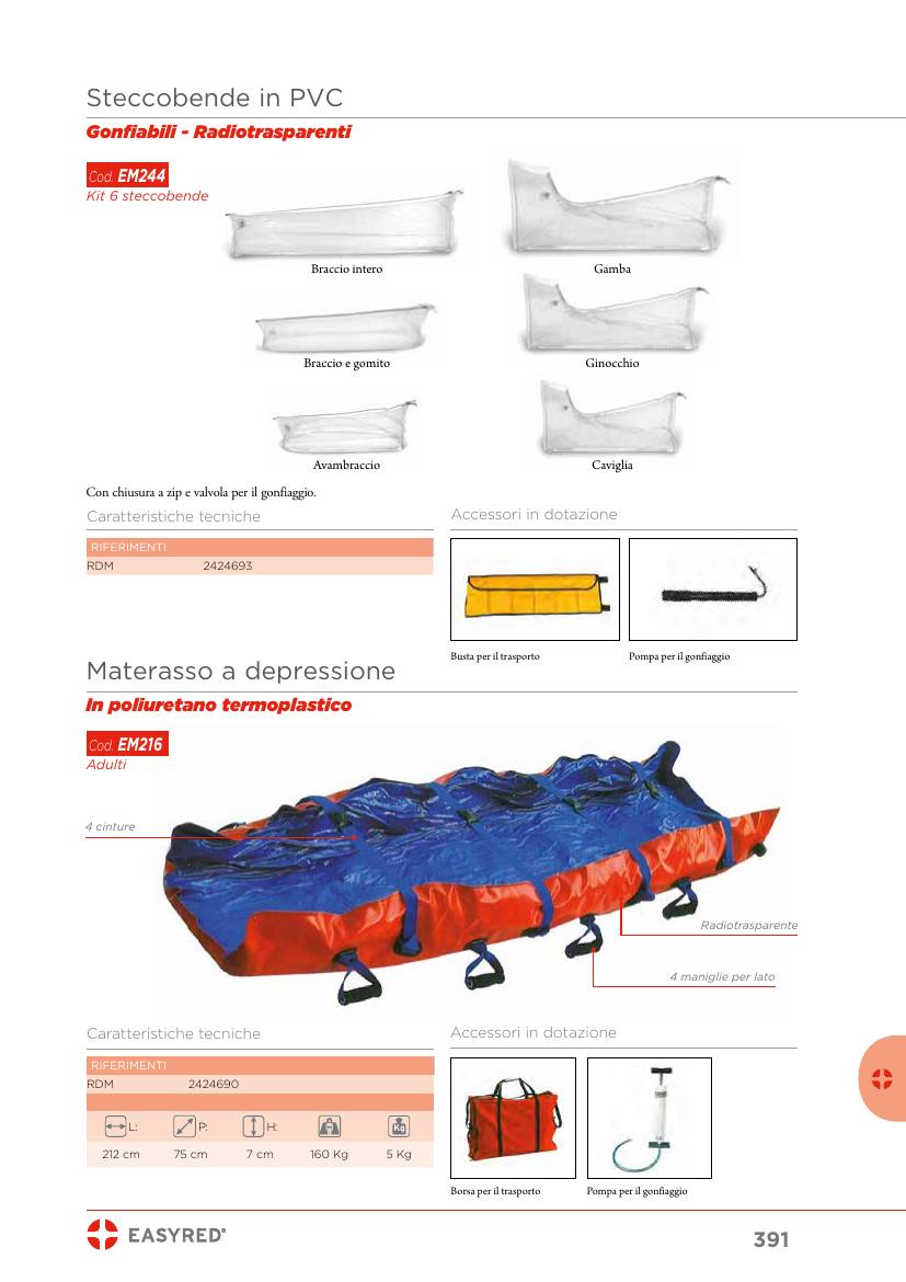 Moretti – STECCOBENDE GONFIABILI KIT 6PZ